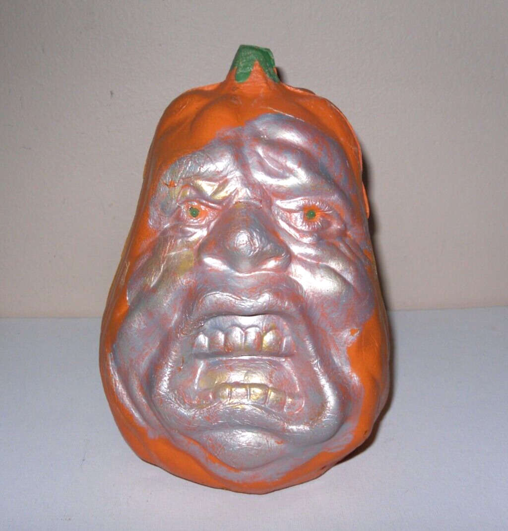 Vintage Todd Masters Style Foam Jack-O-Lantern Halloween Pumpkin Laughs Shakes