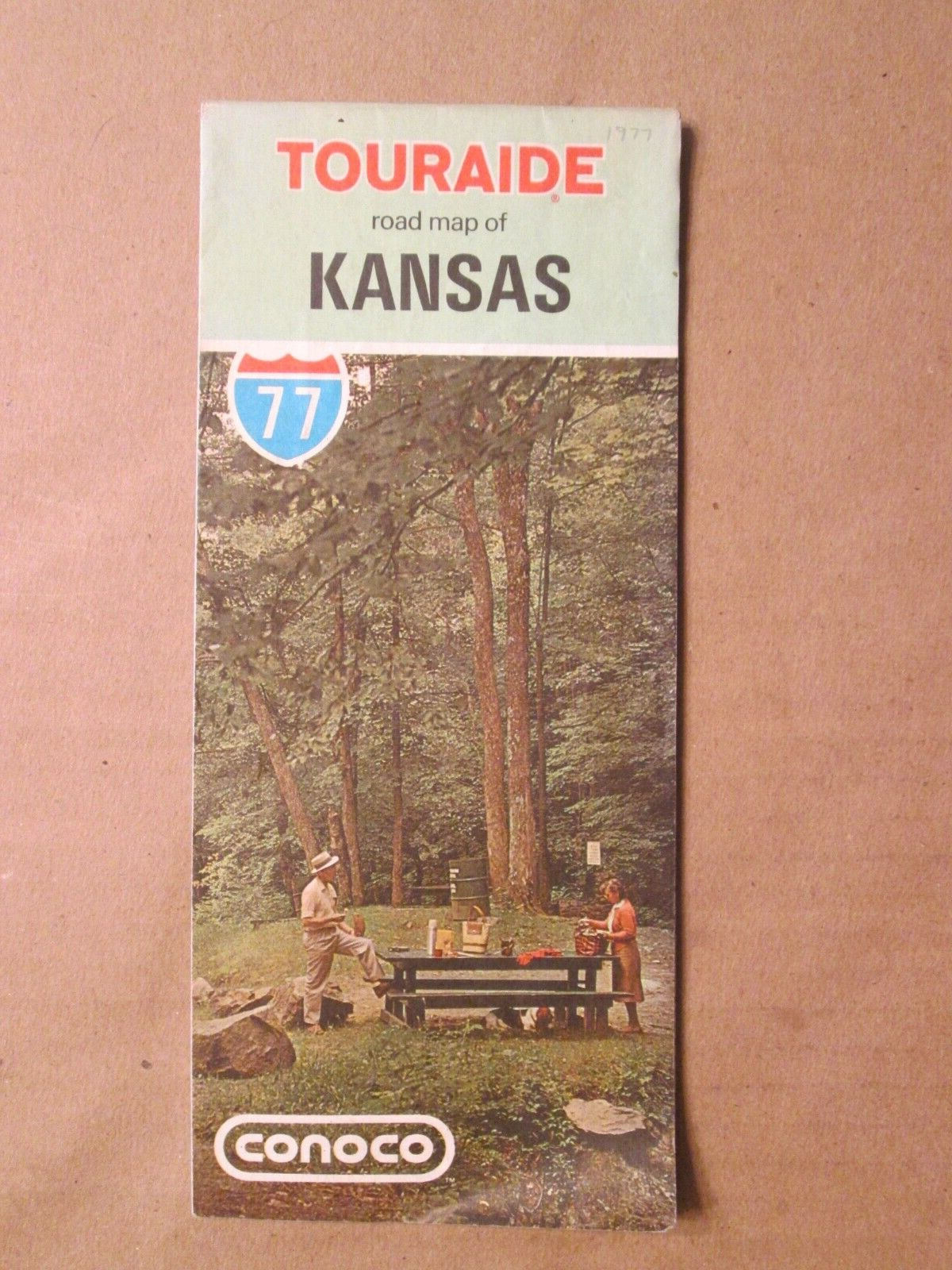 Conoco Highway Road Map of Kansas 1977