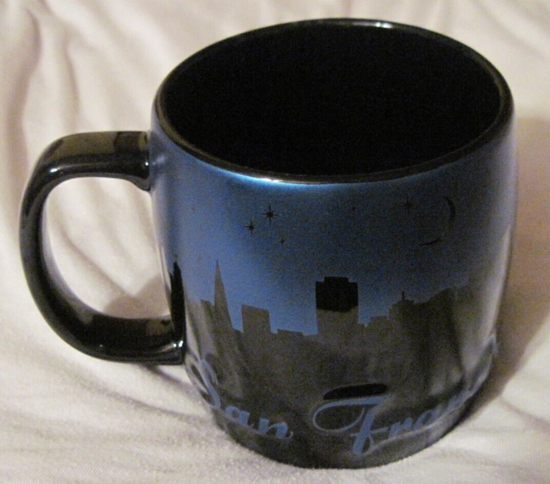 Americaware 2014 SAN FRANCISCO 22 oz Mug Night  Skyline Cityscape Silhouette Cup