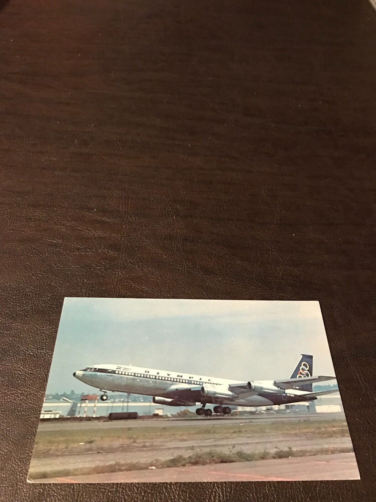 OLYMPIC AIRWAYS - BOEING 707 - 384C - UNPOSTED POSTCARD