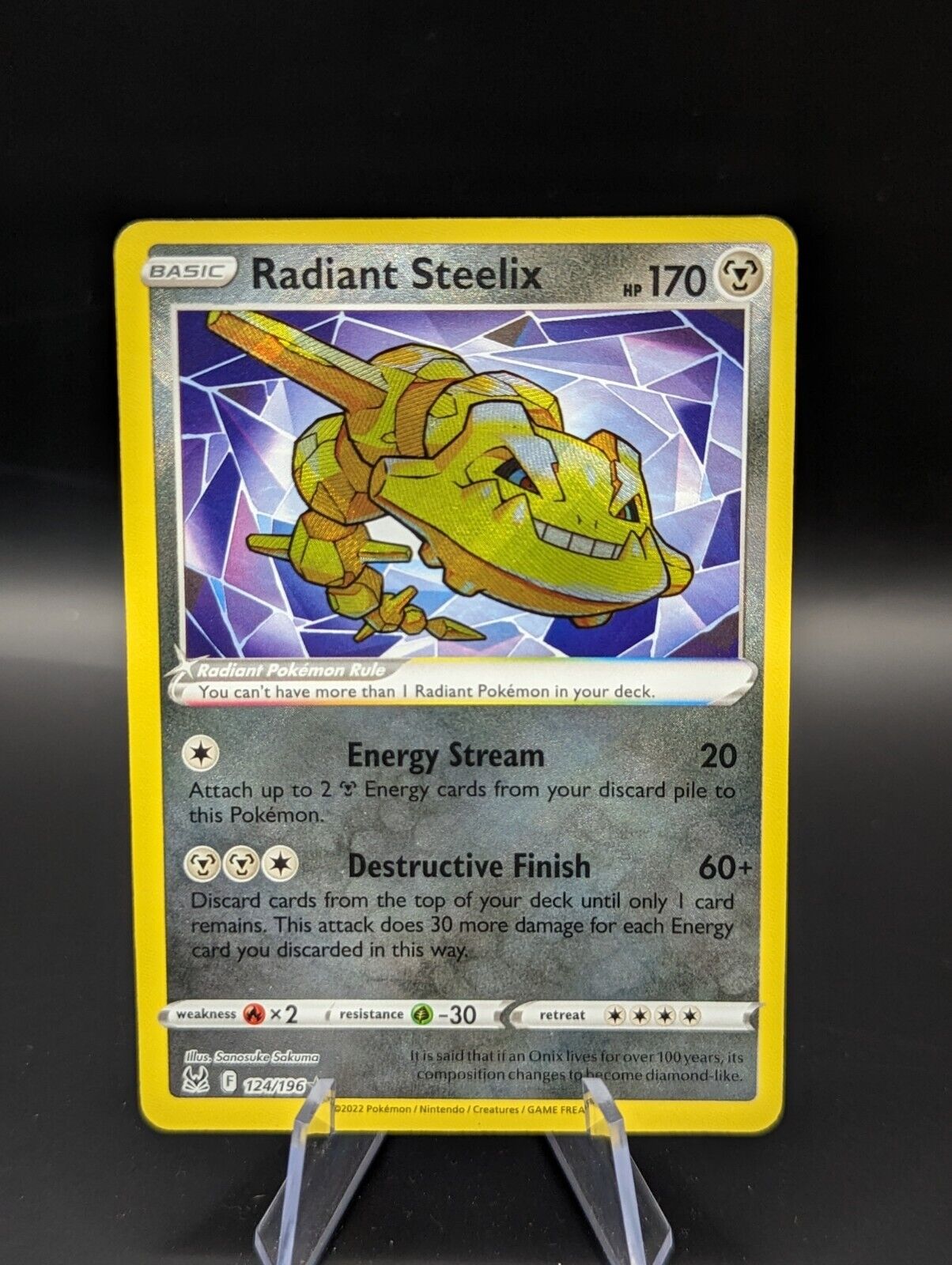 Pokemon Card Radiant Steelix 124/196 Lost Origin Near Mint #874