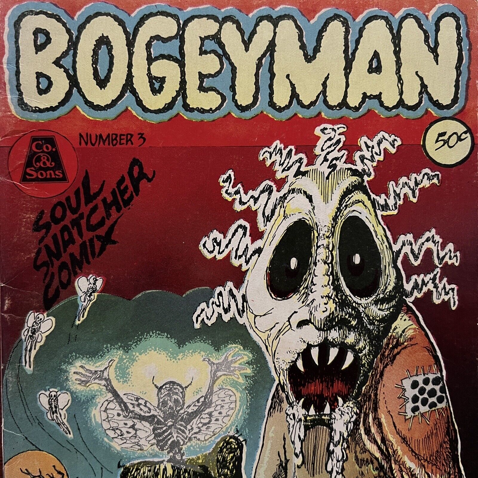 Bogeyman #3 (Red) 1970 Co & Sons Greg Irons Rick Griffin Underground Comix OOP👀