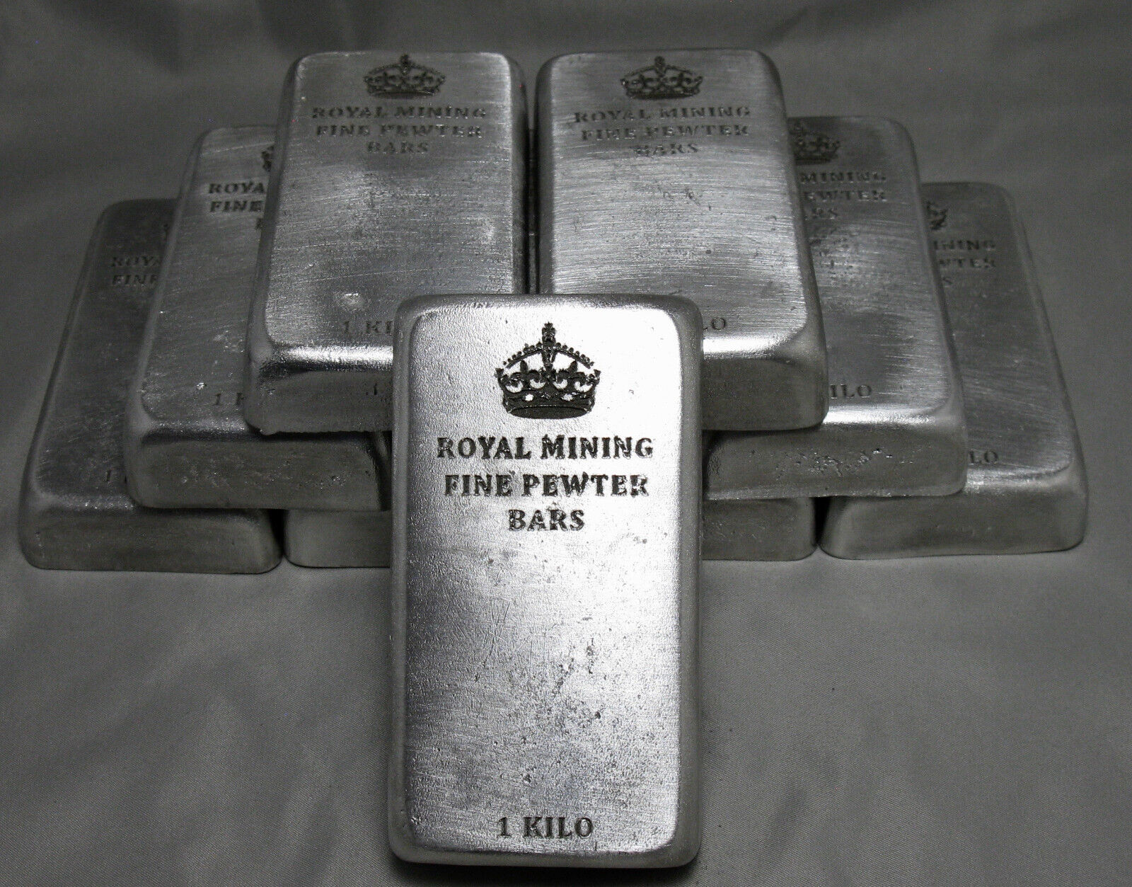 1 Kilo Tin Pewter Ingot - Royal Mining Bars - 2.2lbs each