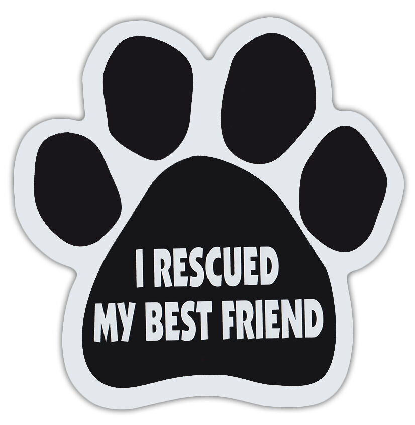 Dog Paw Shaped Magnets: I RESCUED MY BEST FRIEND | Dogs, Gifts, Cars, Trucks