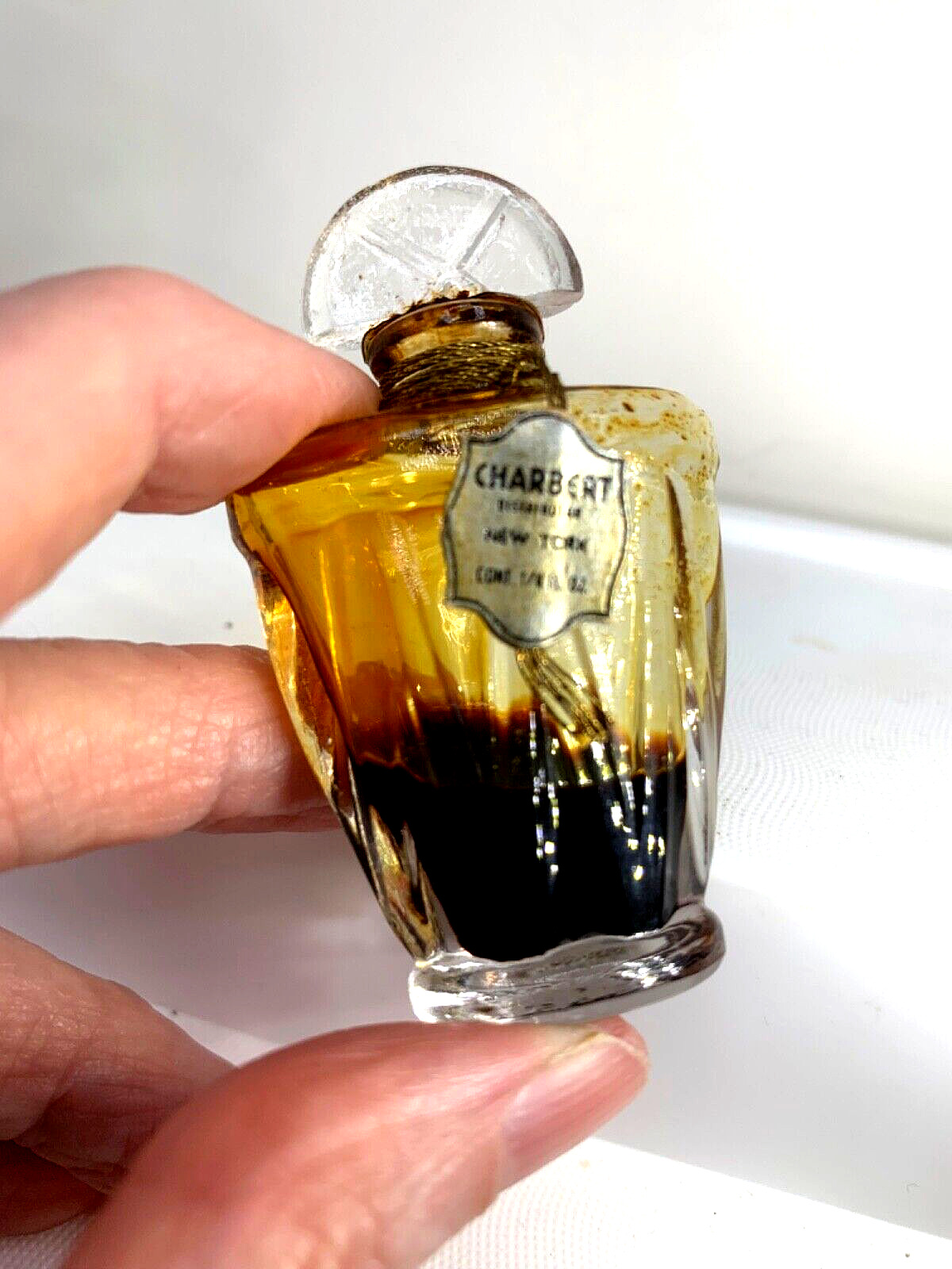 Rare size  Vintage perfume bottle.  Breathless by Charbert.  1933.  1/4 oz.