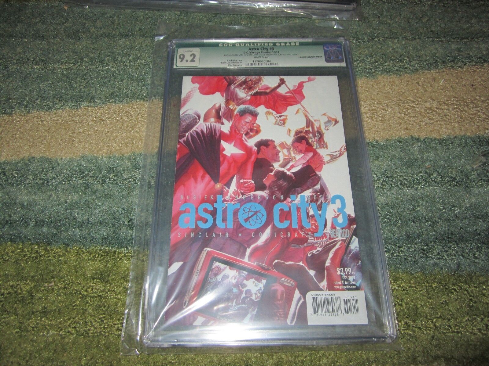 CGC 9.2 SUPER RARE ASTRO CITY #3 MANUFACTURER ERROR ONLY ONE OF ITS KIND