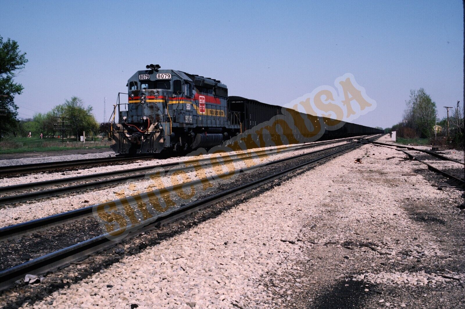 Vtg 1987 Train Slide 8079 Seaboard System Railroad Engine X1H017