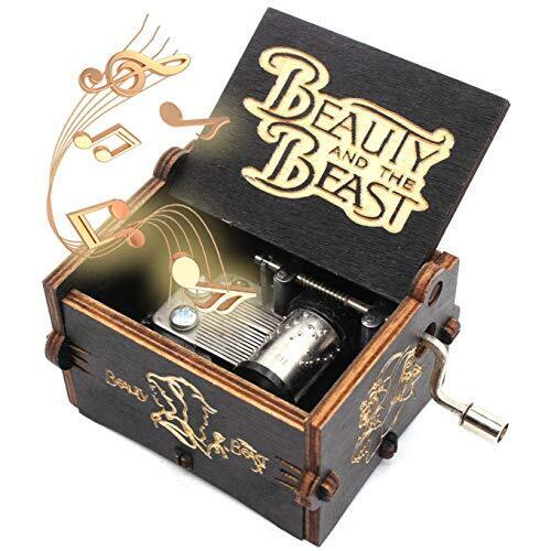 ukebobo Wooden Music Box â€“ Beauty and The Beast Music Box, Beauty and The Beas