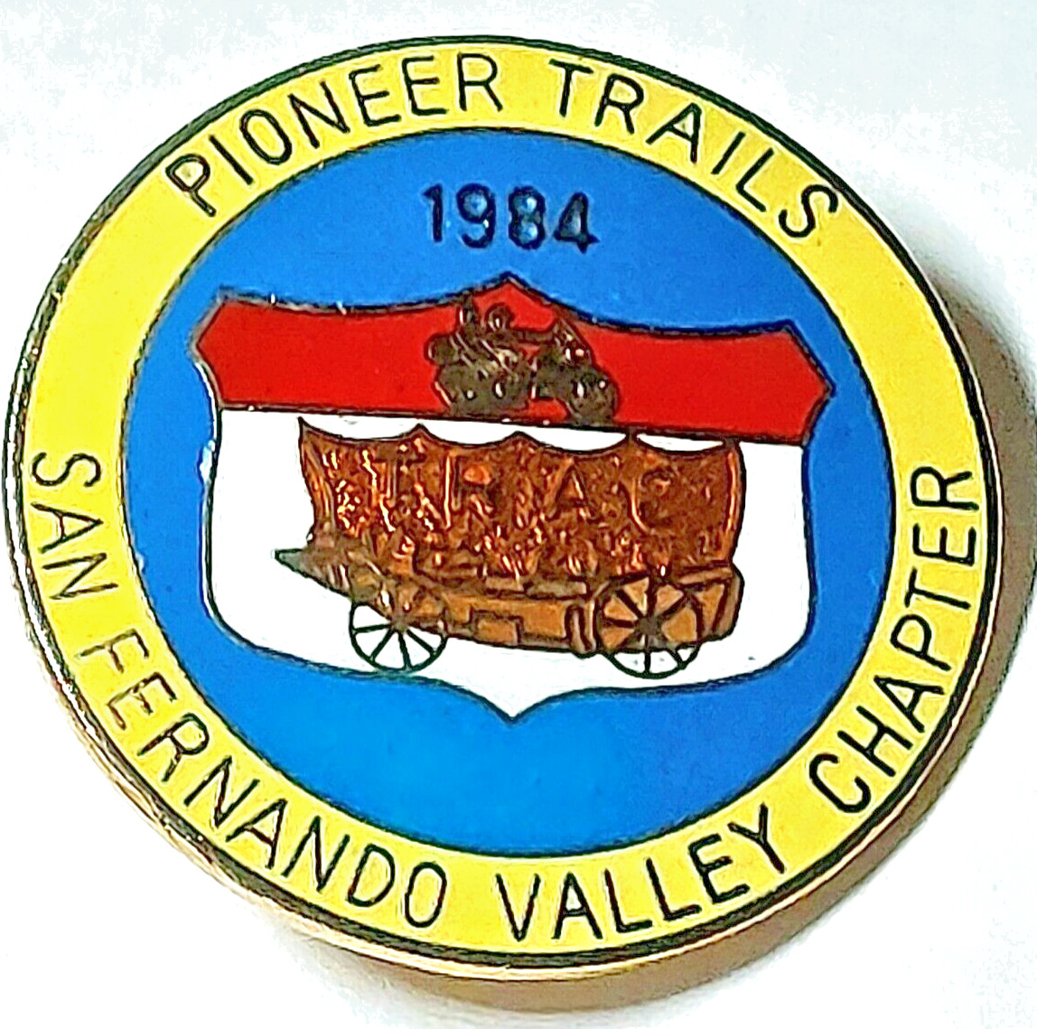 TRAC Pioneer Trails 1984 San Fernando Valley Chapter Screwback Lapel Pin(090923)