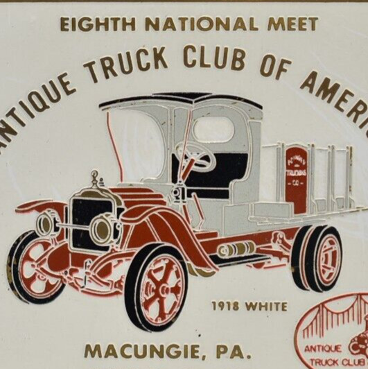 1987 Antique Truck Club Of America Car Show 1918 White Model 20 Macungie Plate