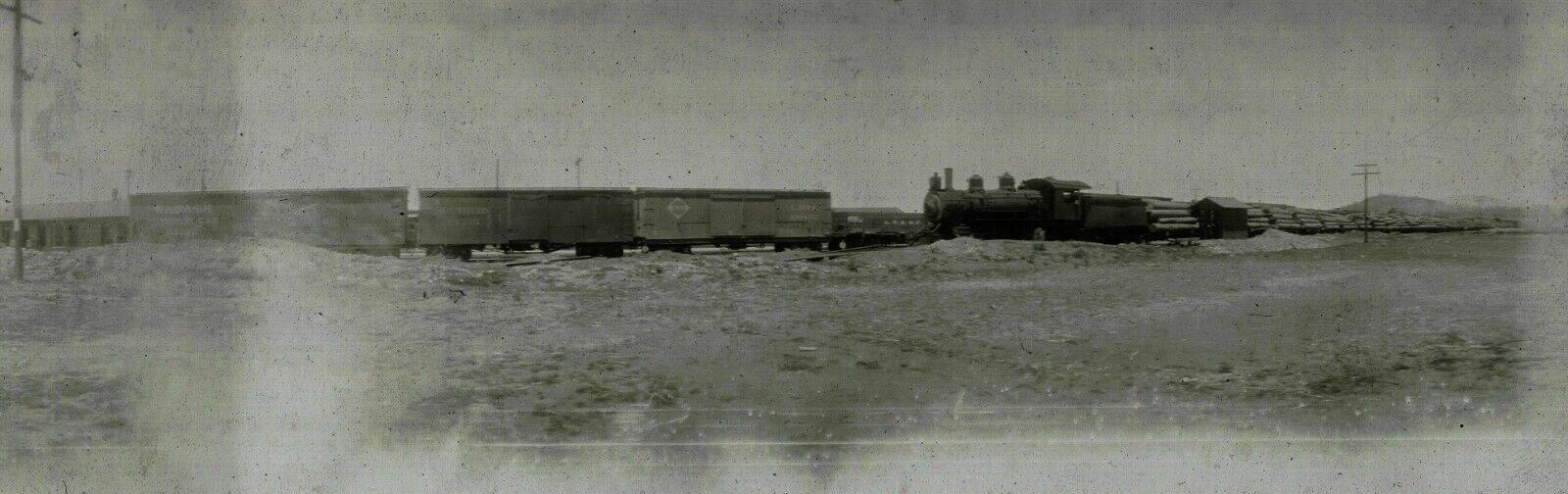 Atchison, Topeka and Santa Fe Lumber Train 1906 Panoramic Negative OOAK  AT&SF