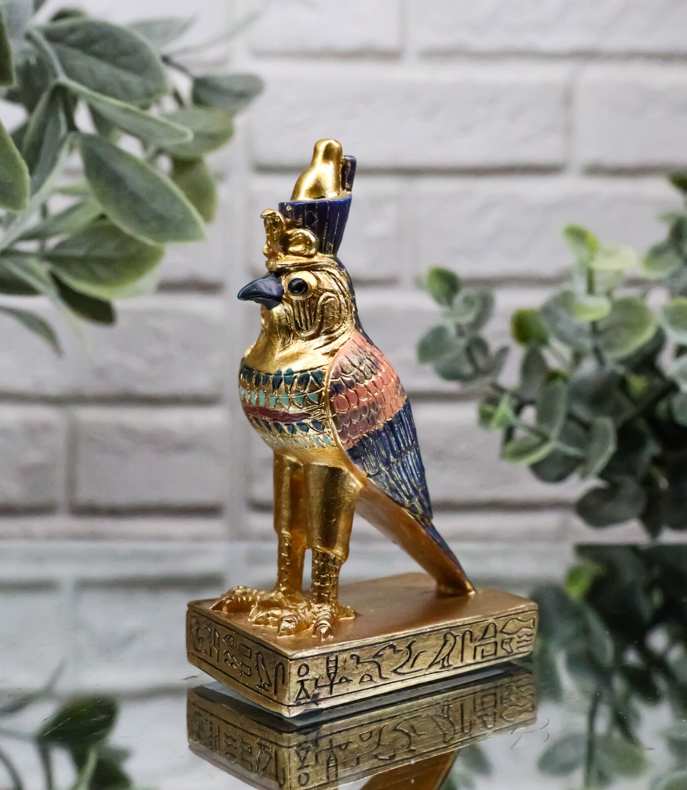 Egyptian God Of The Sky And War Horus Falcon Bird Dollhouse Miniature Statue