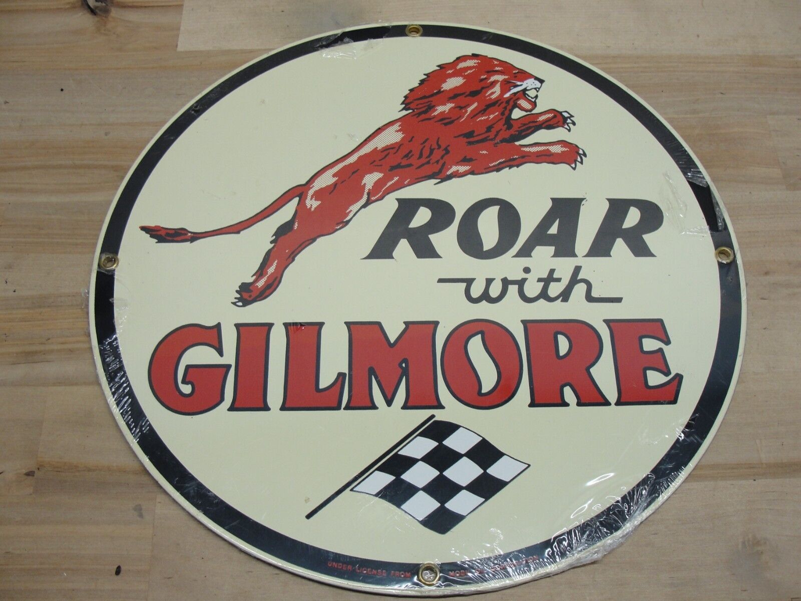 NEW ROAR WITH GILMORE METAL SIGN 11 1/4\