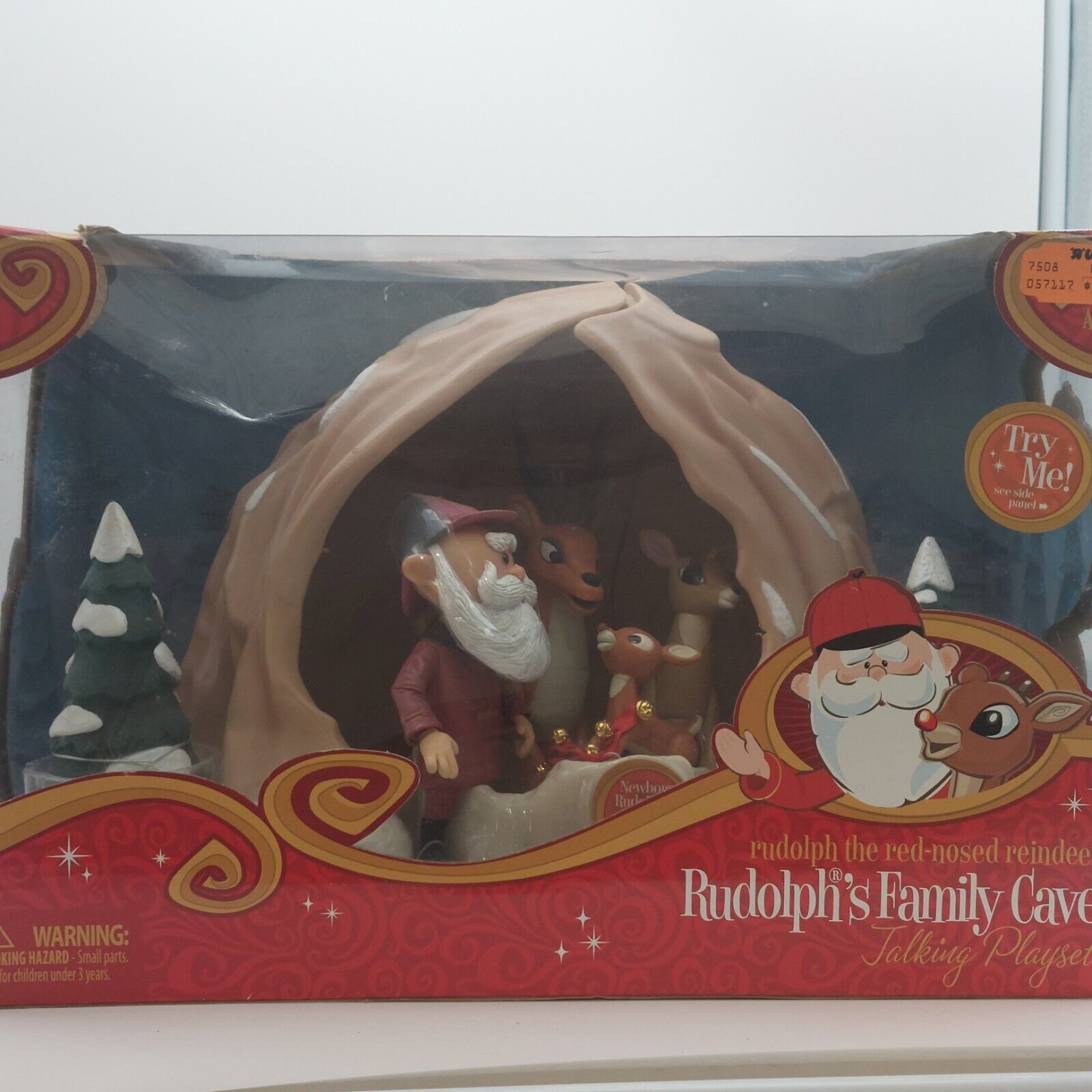 RUDOLPH'S FAMILY CAVE Talking WORKS Rare Forever Fun Never Removed From Box Set