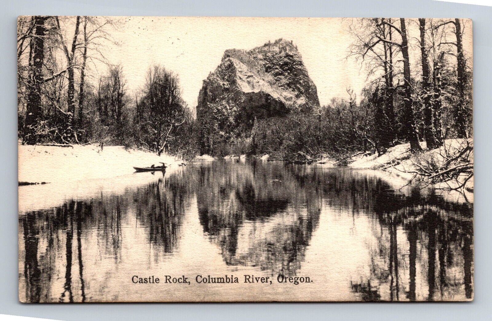 Castle Rock Columbia River Oregon Postcard c1907