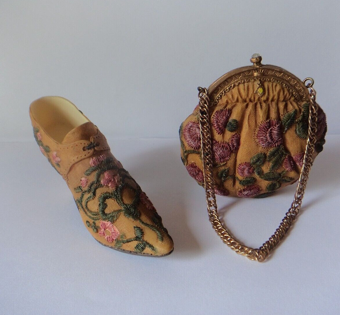 Vintage Miniature Hi Heel Shoe and Handbag Figurine Collectibles