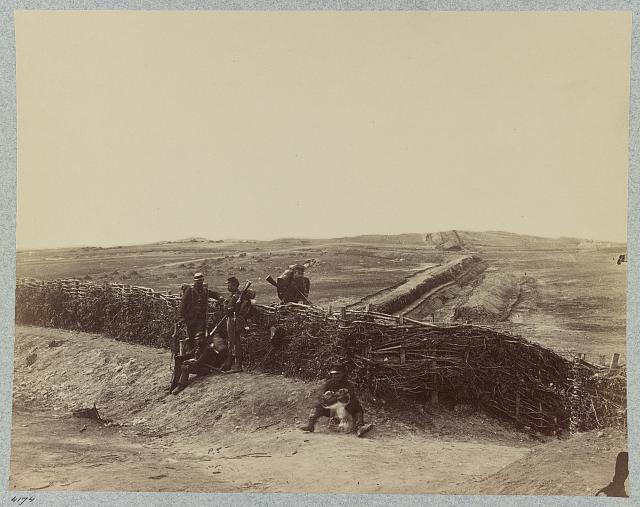 Photo:Confederate fortifications at Centreville, Va. March 1862
