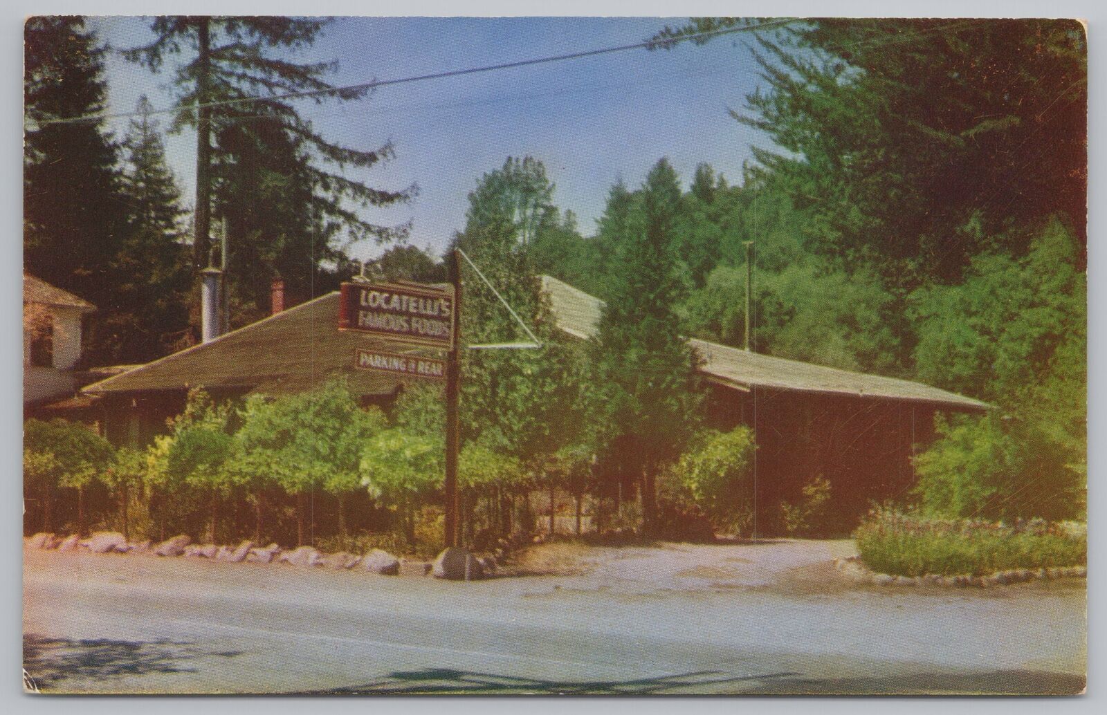 Roadside~Locatellis Inn~Boulder Creek CA~Near State Redwood Park~Vintage PC