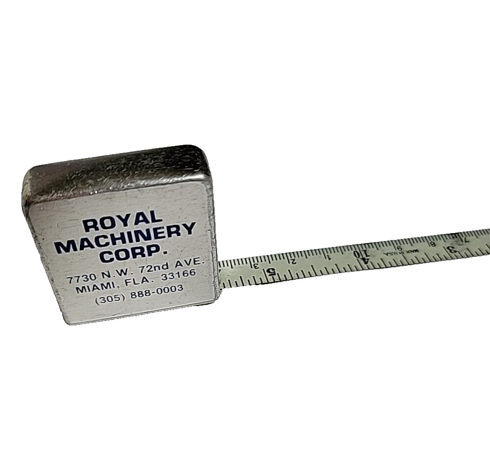 Vintage Park Avenue Tape Measure Royal Machinery Corp Miami Florida Rebuilt FL