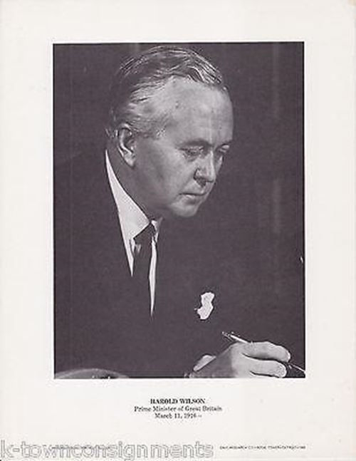 Harold Wilson Prime Minister Britain Vintage Portrait Gallery Poster Photo Print