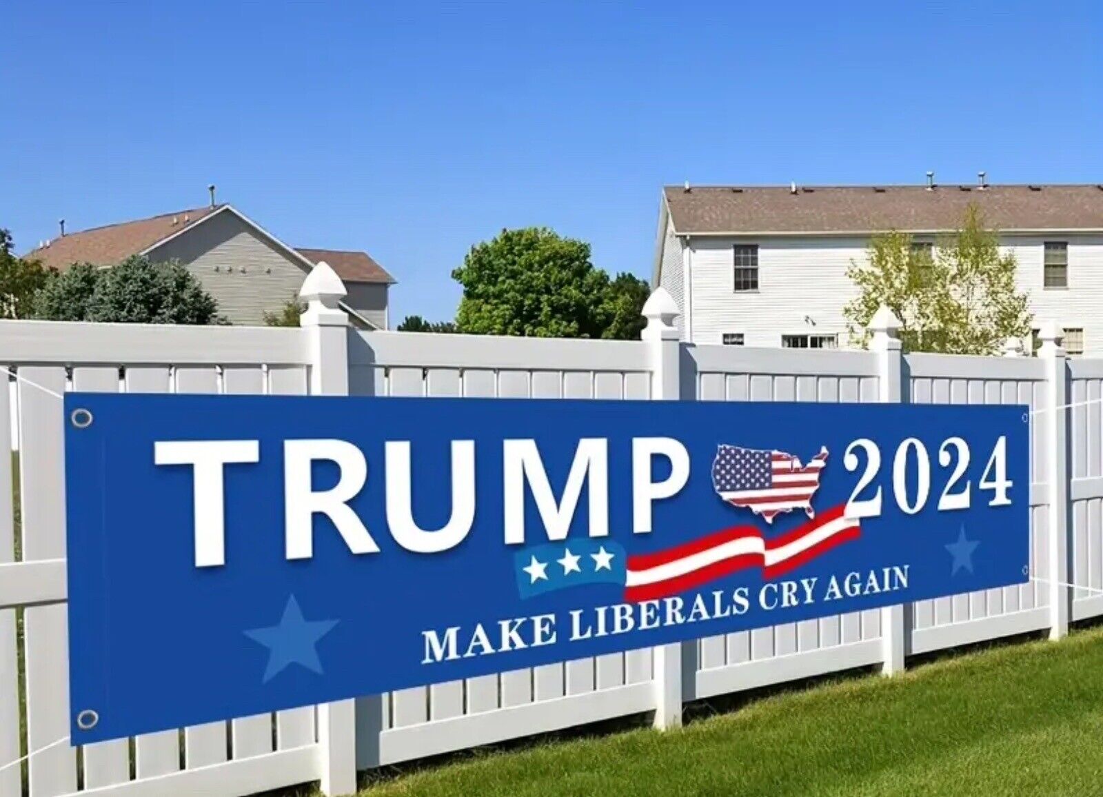 Trump 2024 Make Liberals Cry Again MAGA Polyester Banner 78x18