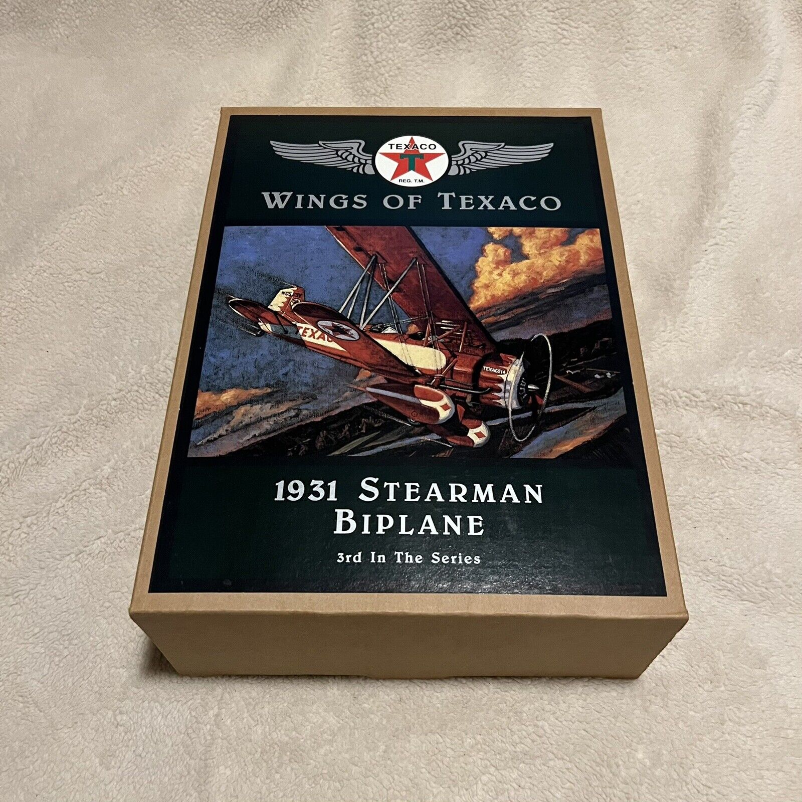 Wings of Texaco 1931 Stearman Biplane Die-Cast Metal Coin Bank #3 in Series