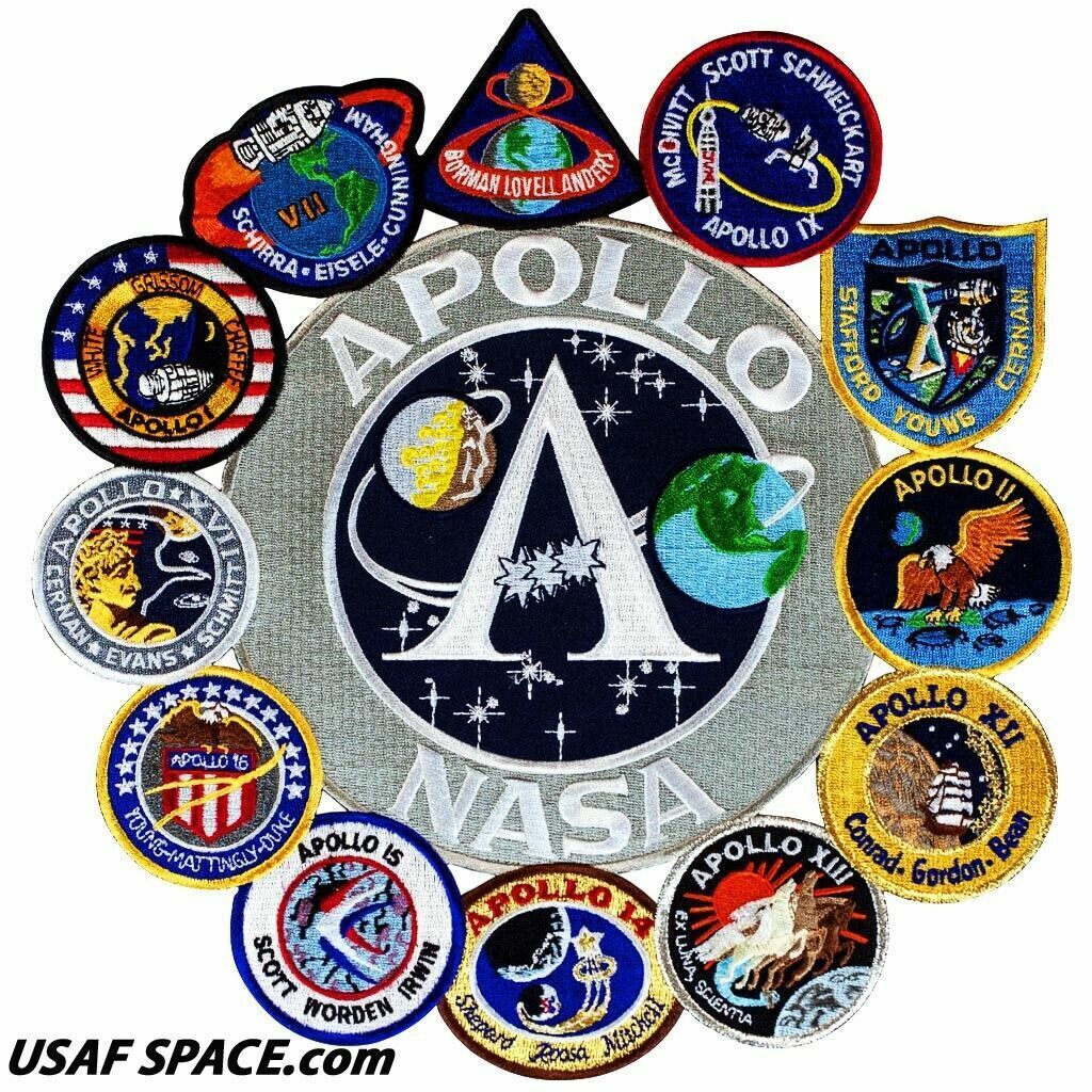 Authentic AB Emblem - APOLLO 1,7,8,9,10,11,12,13,14,15,16,17 NASA PATCH COLLAGE 