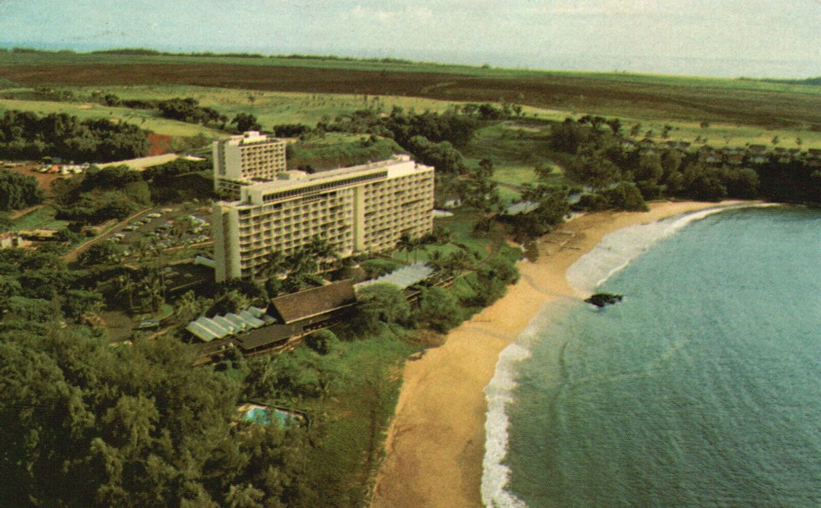 Postcard HI Kauai Kalapaki Beach Kauai Surf Hotel 1976 Chrome Vintage PC G8192