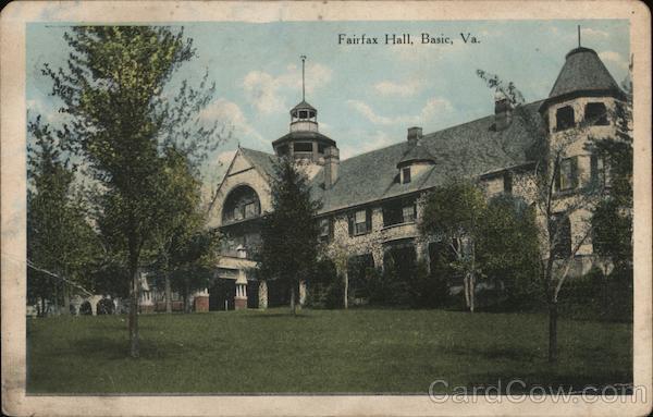 Basic,VA Fairfax Hall Kropp Virginia Antique Postcard Vintage Post Card
