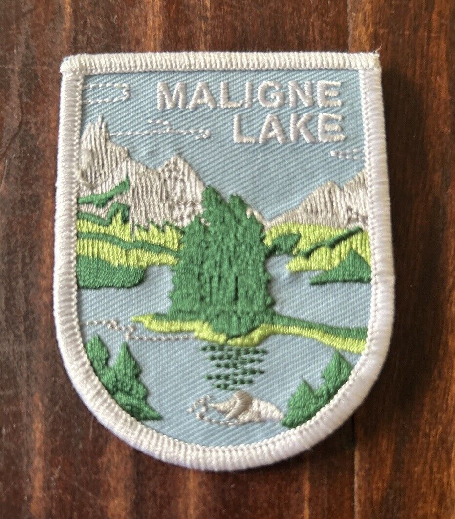 Vintage Maligne Lake Jasper National Park Alberta Canada Embroidered Patch