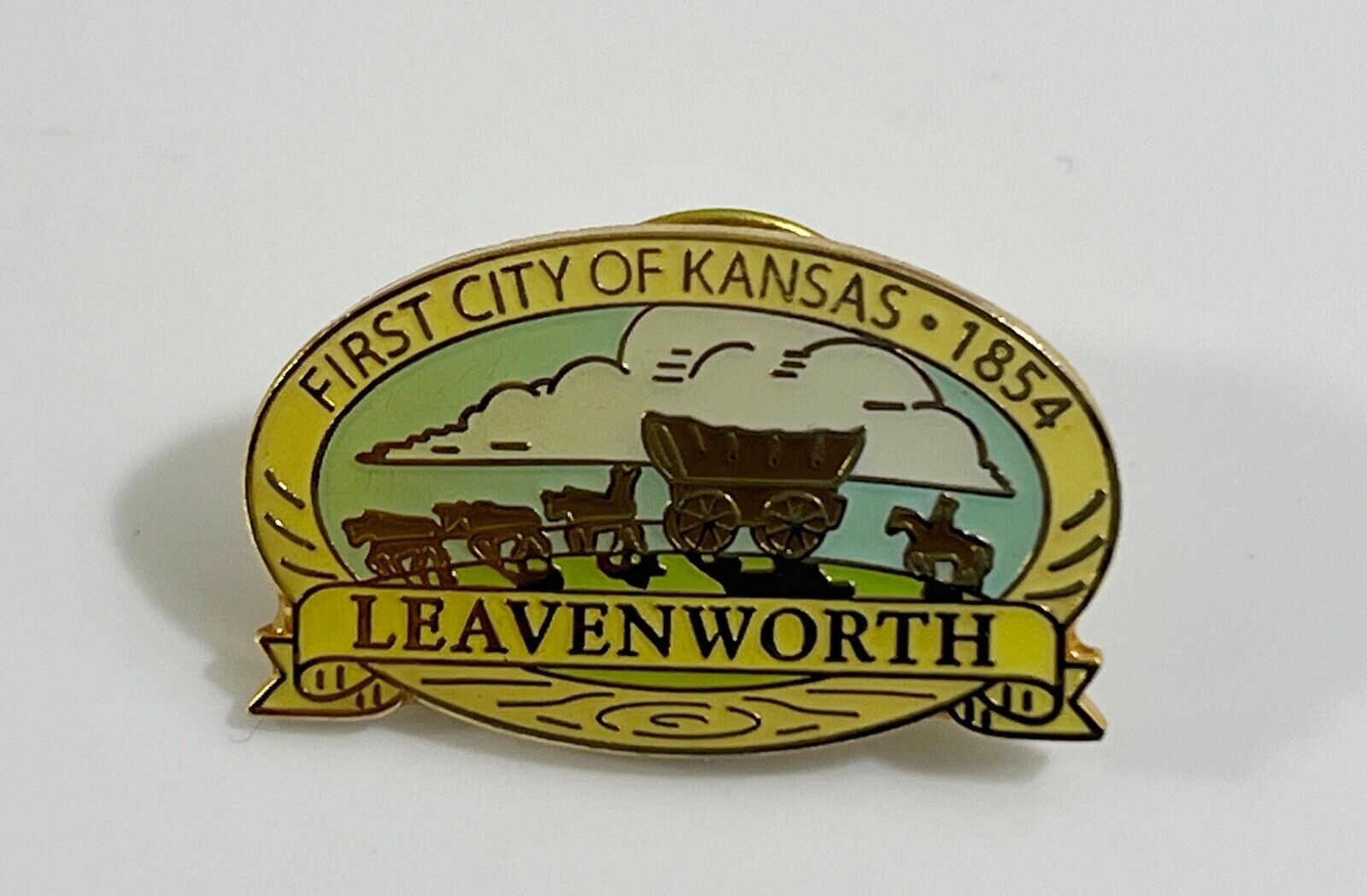 First City Of Kansas -1854 Leavenworth Lapel Pin