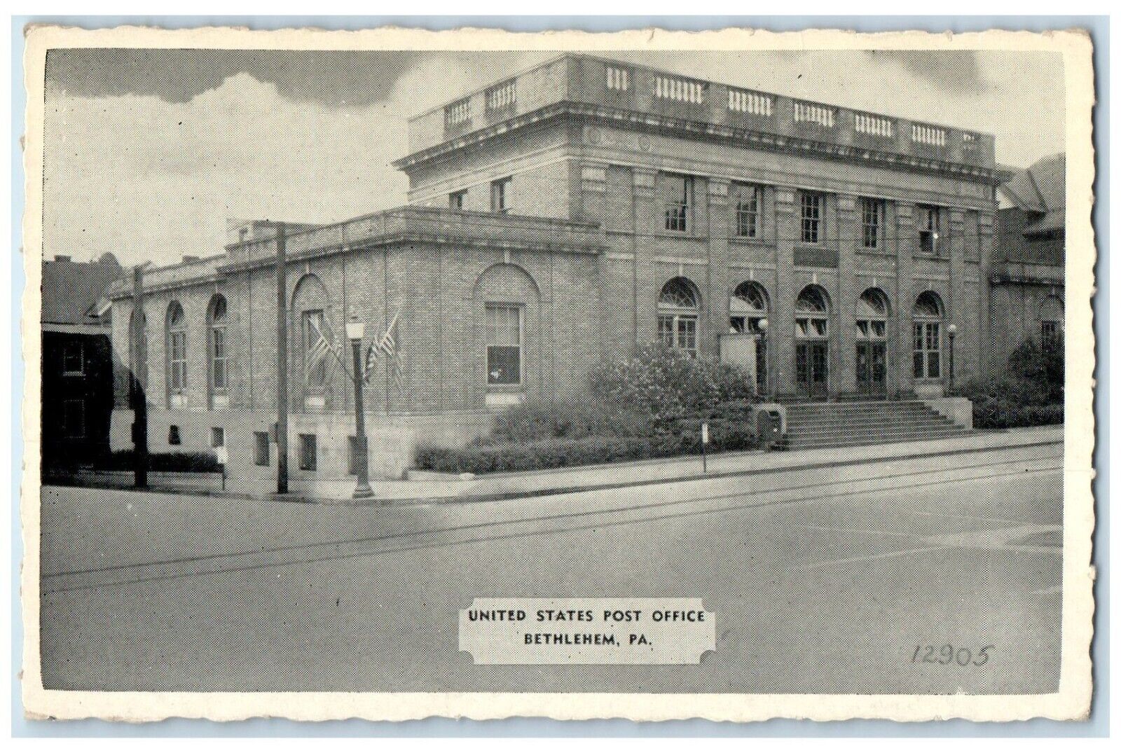 c1930's United States Post Office Bethlehem Pennsylvania PA Vintage Postcard