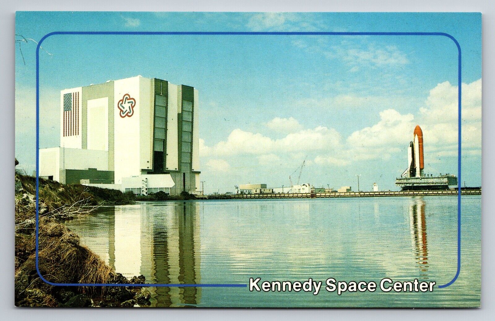 View Of Kennedy Space Center Florida Vintage Unposted Postcard Nasa Shuttle