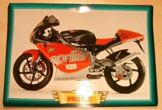 APRILIA RS125 1999 RS 125 Motorcycle Classic Bike Picture Card Print Husband Son