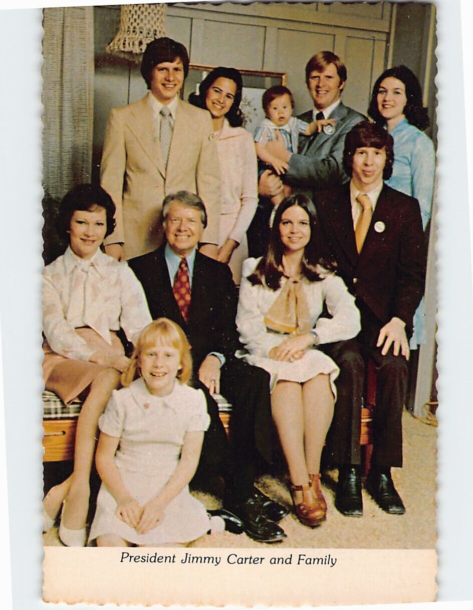 Postcard President Jimmy Carter and Family