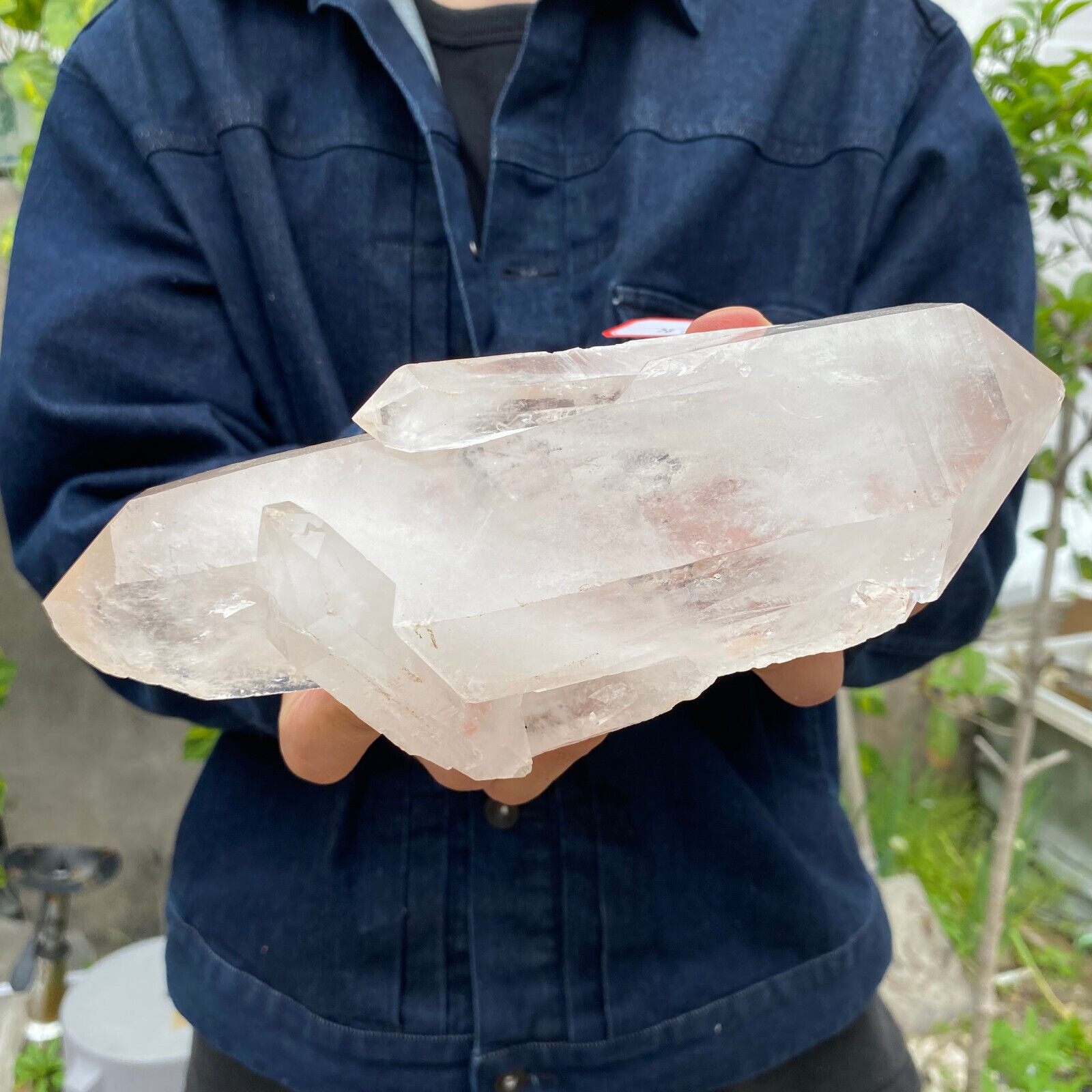 2.2lb Large Natural Clear White Quartz Crystal Cluster Rough Healing Specimen