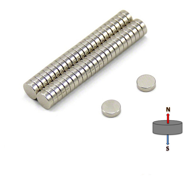 100x Strong N50 5mm x 2mm Rare Earth Disc Magnets | Neodymium Model Fridge Round
