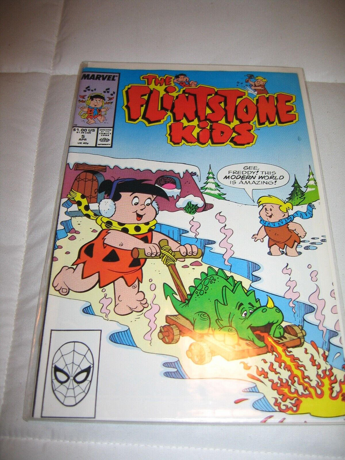 the Flintstone Kids #5 Marvel 1988 Bedrock Around the Clock  April 5 NEW