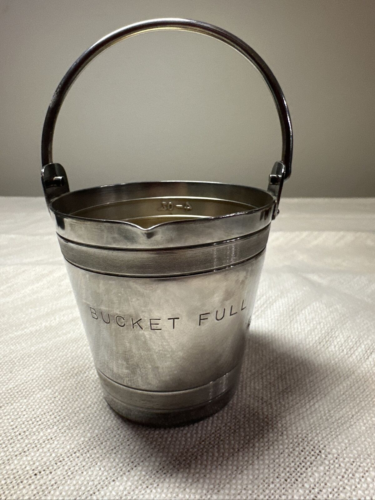 RARE Vintage 1930\'s Napier Cocktail Shaker Companion Bucket Full 4 Oz Jigger