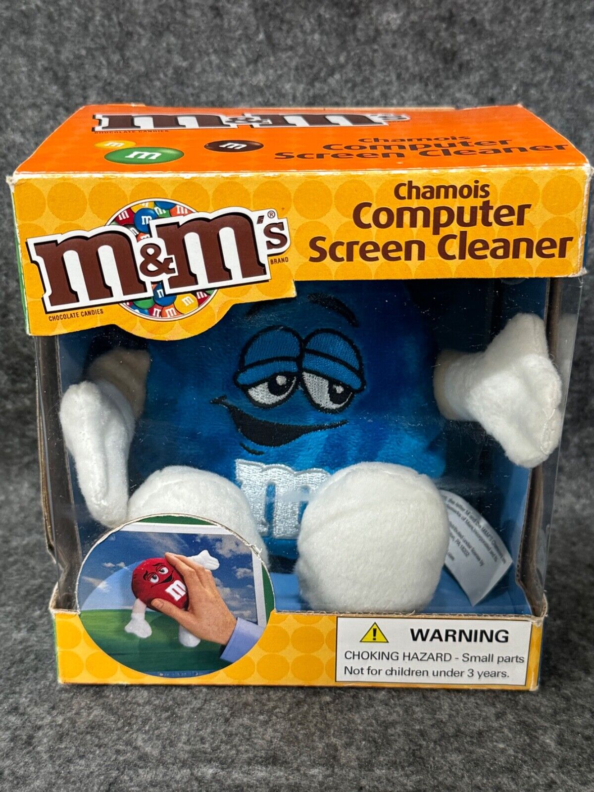 2010 M&Ms BLUE M&M Computer Screen Cleaner Chamois *Vintage*