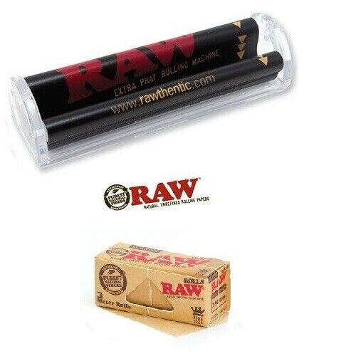 RAW Rolling Papers PHATTY Cigar Roller + FREE PACK RAW KING SIZE WIDE ON A ROLL
