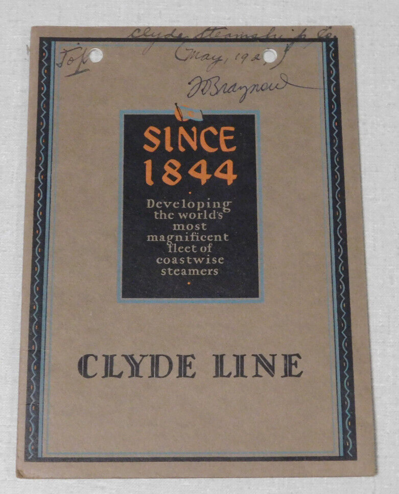 1927 The Clyde Line steamship tourist book