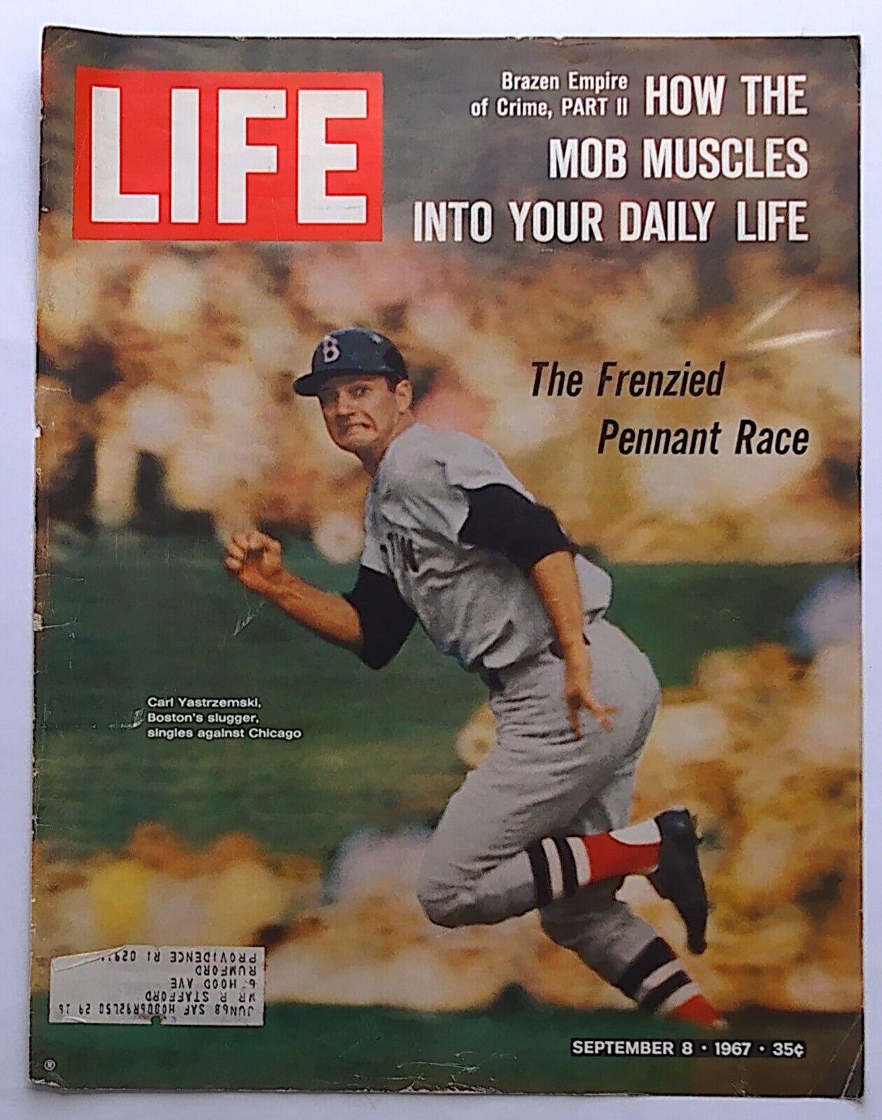 Life Magazine Cover Only ( Carl Yastrzemski ) September 8, 1967