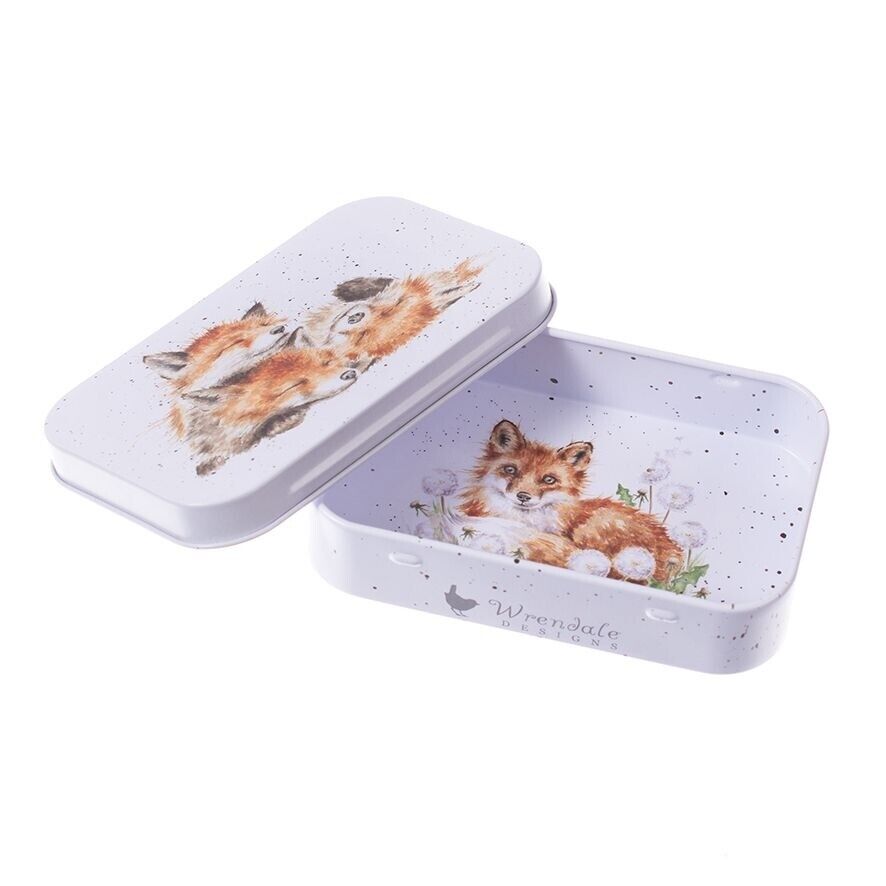 Wrendale Afternoon Nap Foxes Keepsake Gift Tin with Artwork by Hannah Dale