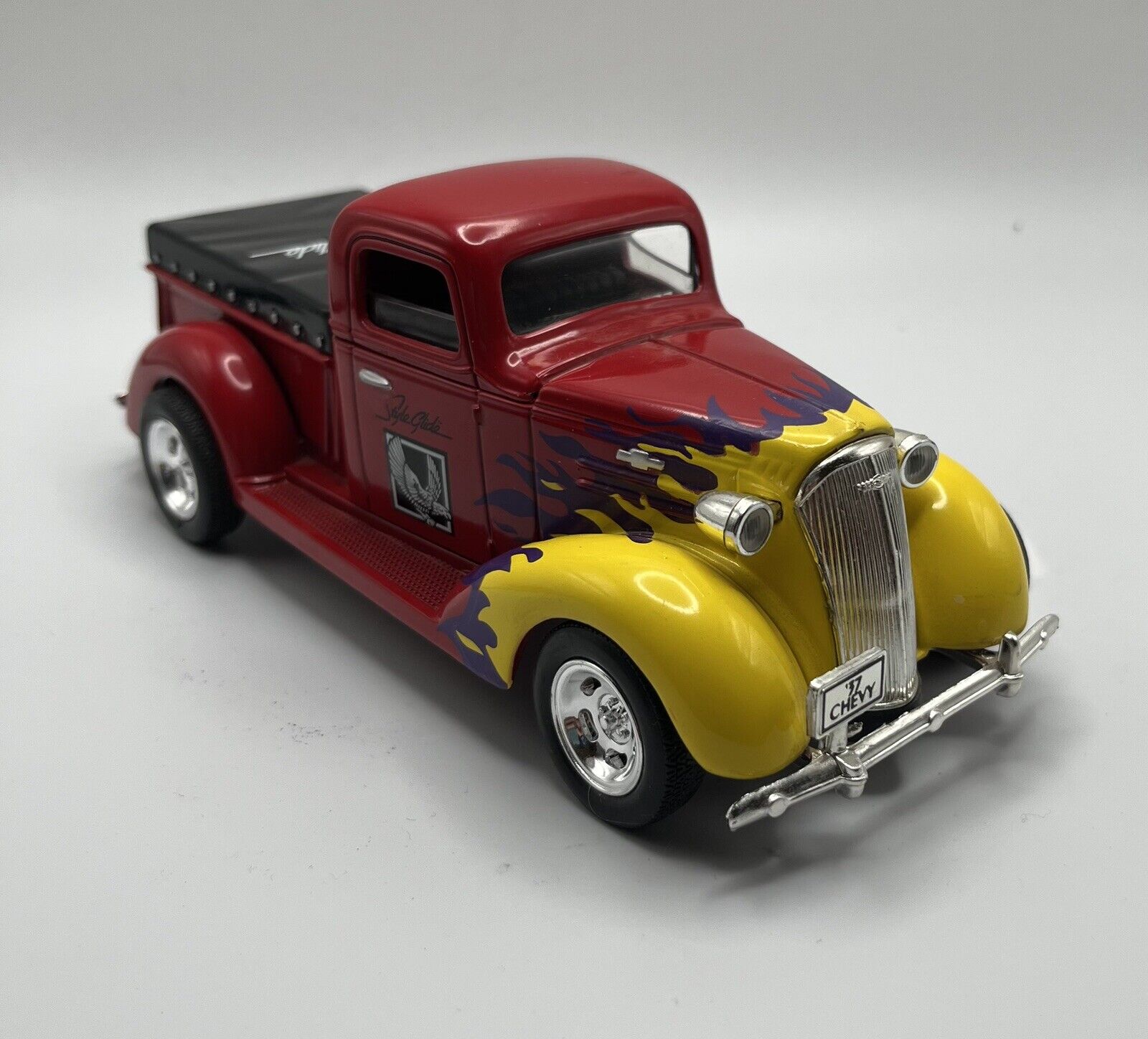 Nempco Diecast  1937 Chevy Red Toy Truck Auto With Flames                   D1