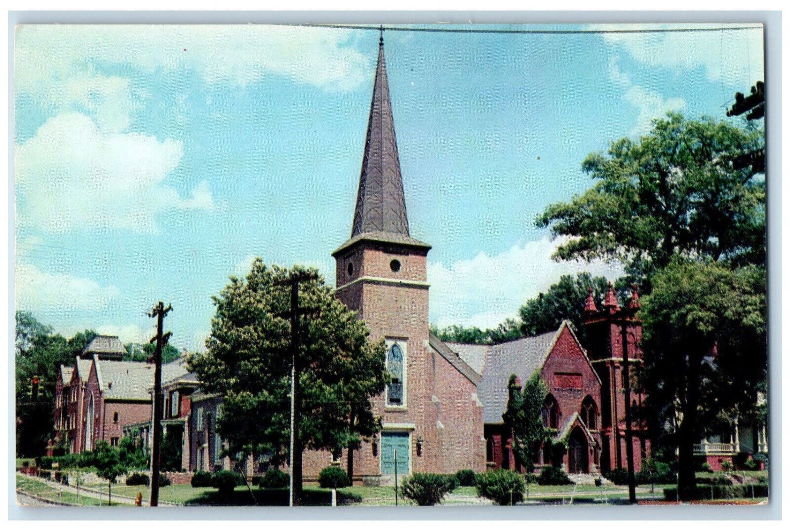 c1950's First Presbyterian Church Rosalie Clark Memorial Chapel Rome GA Postcard