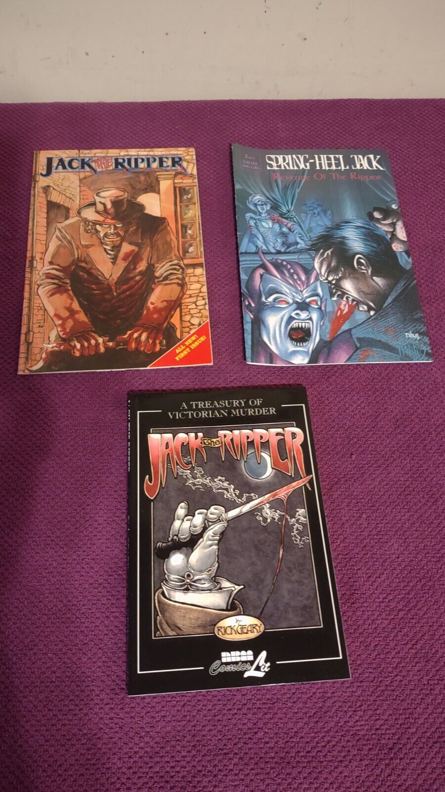 Lot Of 3 Jack The Ripper Comic Books/Book