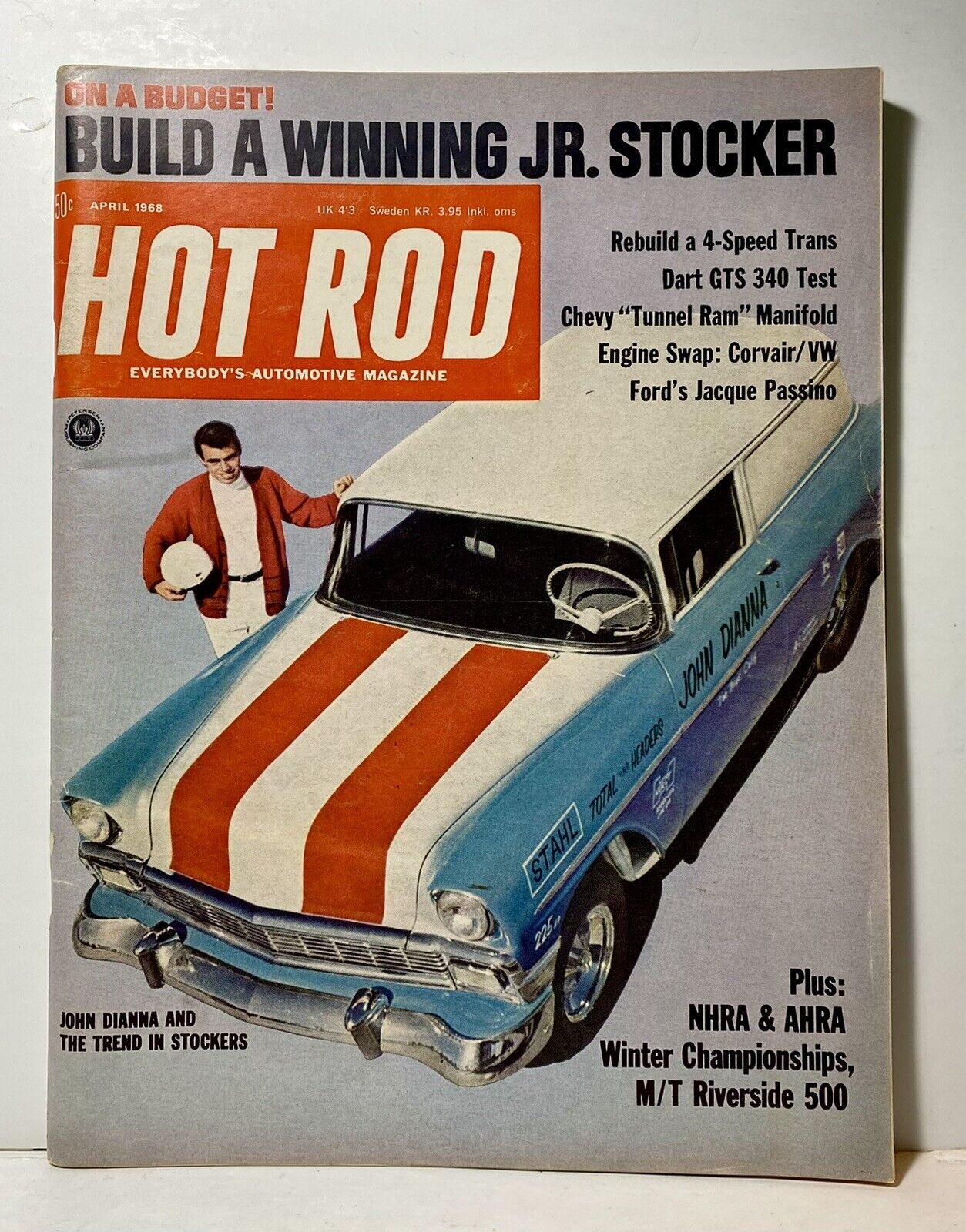 Vintage Hot Rod Magazine Super Stock Gasser Drag Racing April 1968