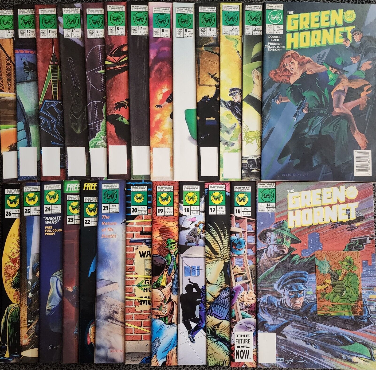 The Green Hornet #1-14 16-26 Collector Card NOW Comic Book Run/Lot 1989 KEY 1st 