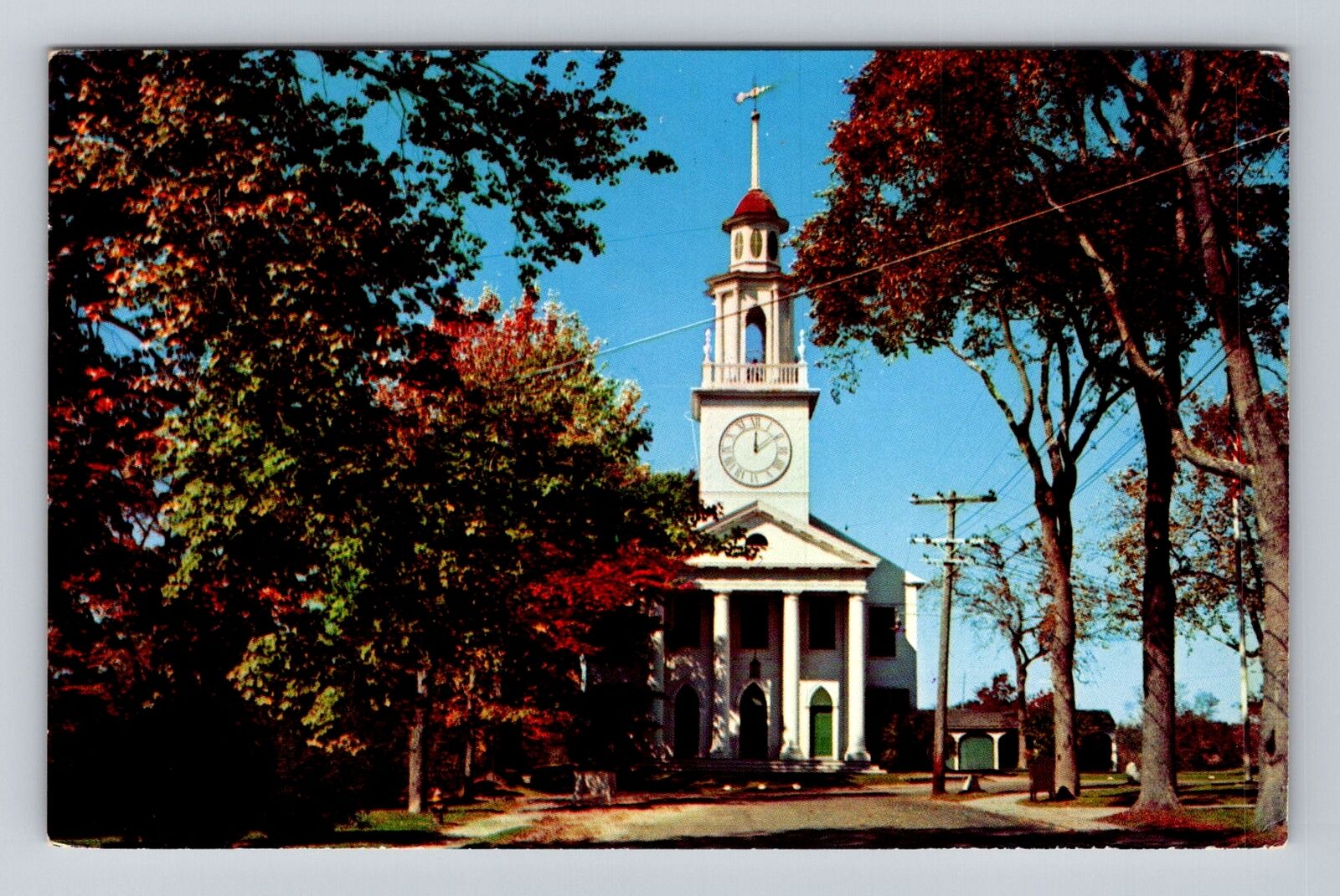 Kennebunkport ME-Maine, South Congregational Church, Vintage c1969 Postcard